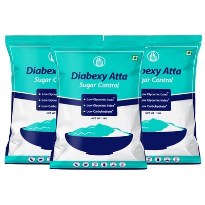 Diabexy Atta Sugar Control for Diabetes - 1kg (Pack of 3)