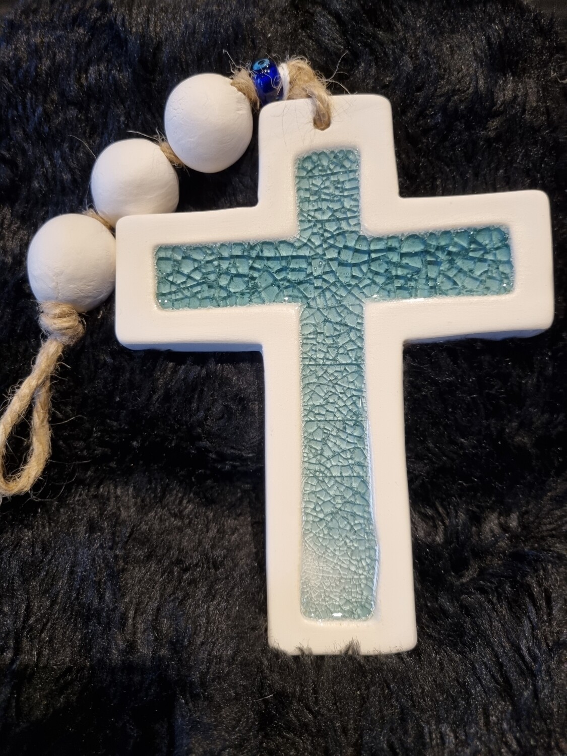 Ceramic cross with Tourmaline cross insert