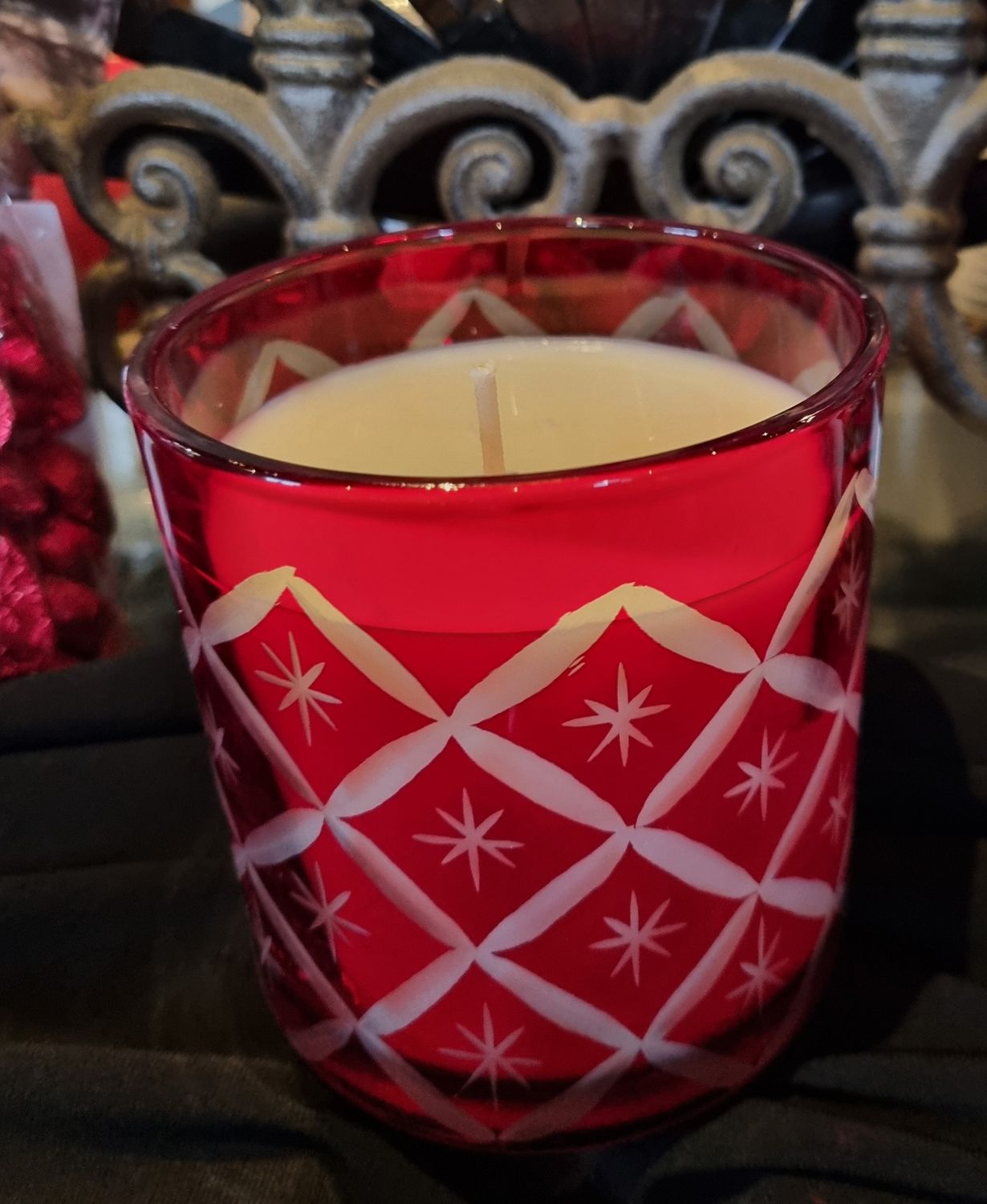 Candles.  Organic Soy Wax.   Red