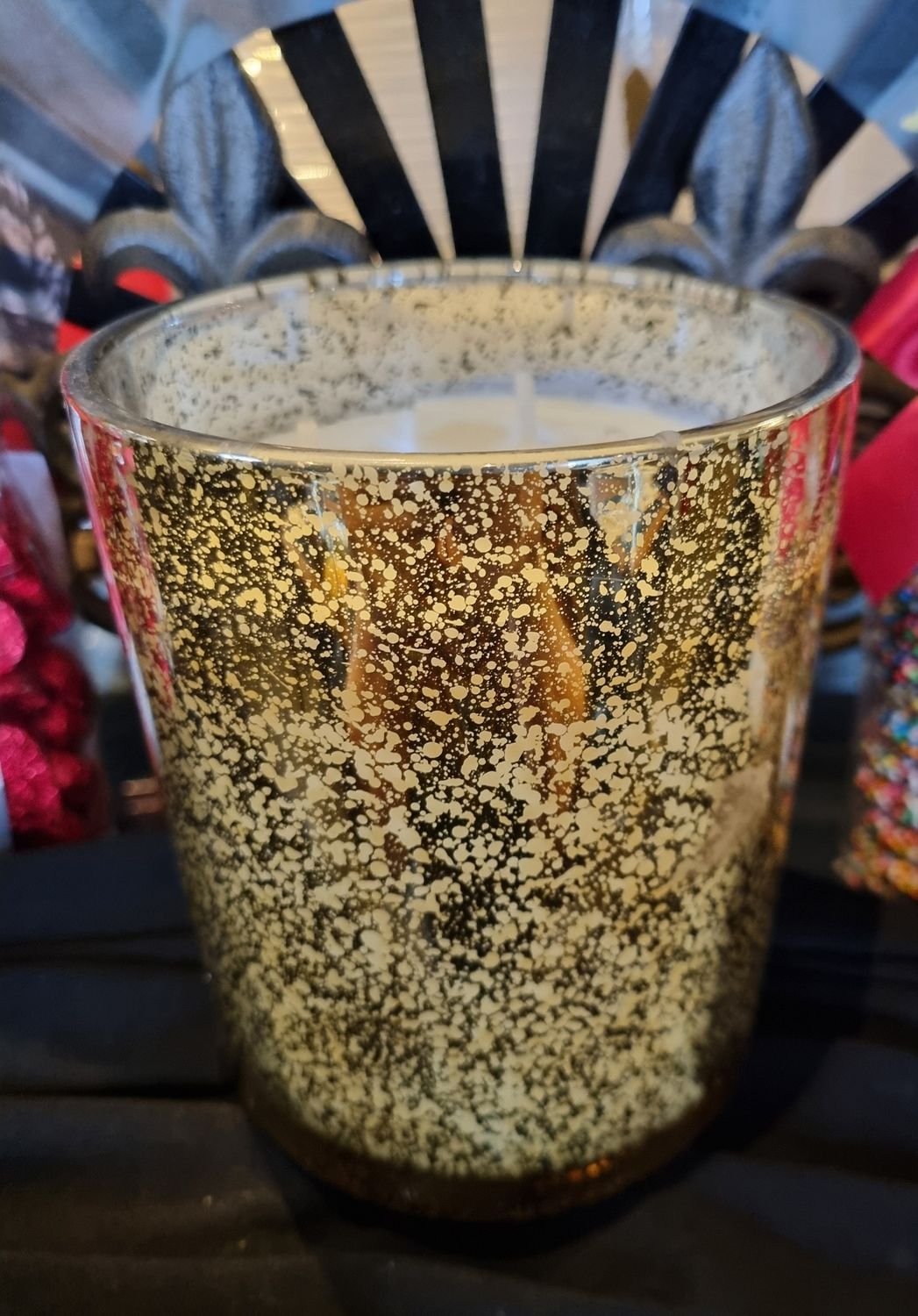 Candles.   Organic Soy Wax.   Large Gold 3 wick
