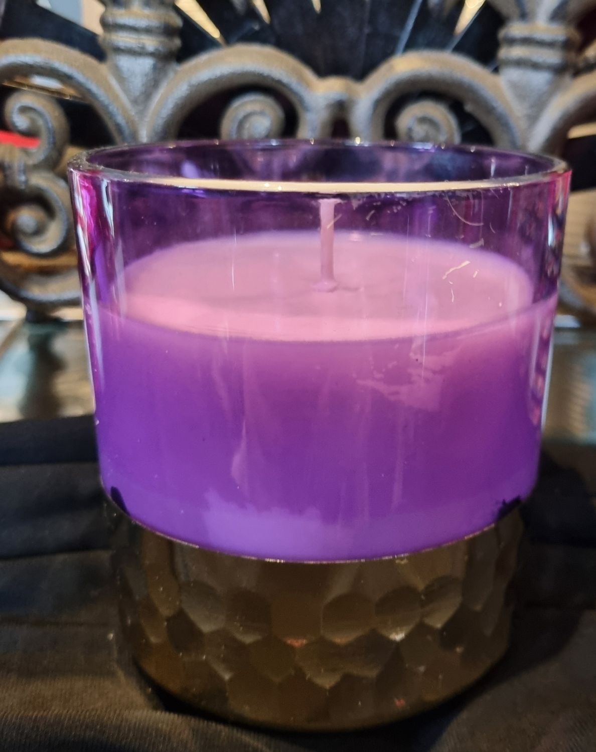 Candles.   Organic Soy Wax. Purple &amp; Gold
