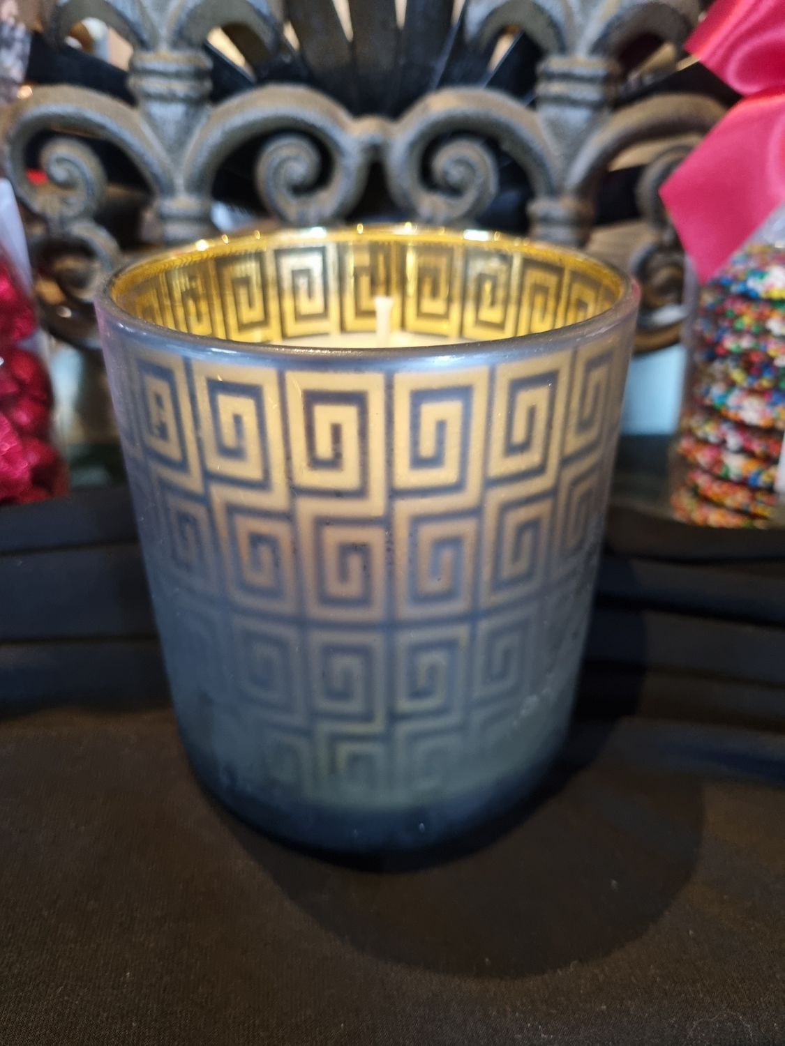 Candles.  Organic Soy Wax.  Grey/Silver
