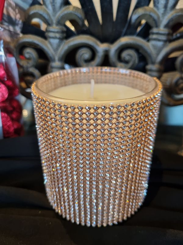 Candles.  Gold Sparkles.  Organic Soy Wax