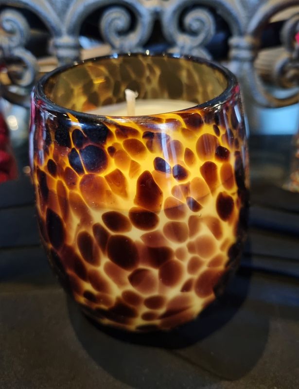 Candles.   Lepoard Design.   Organic Soy Wax