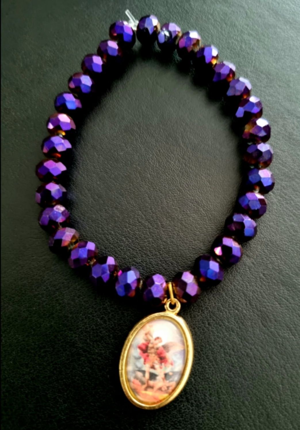 Handmade Blessed Bracelet Purple Archangel Michael
