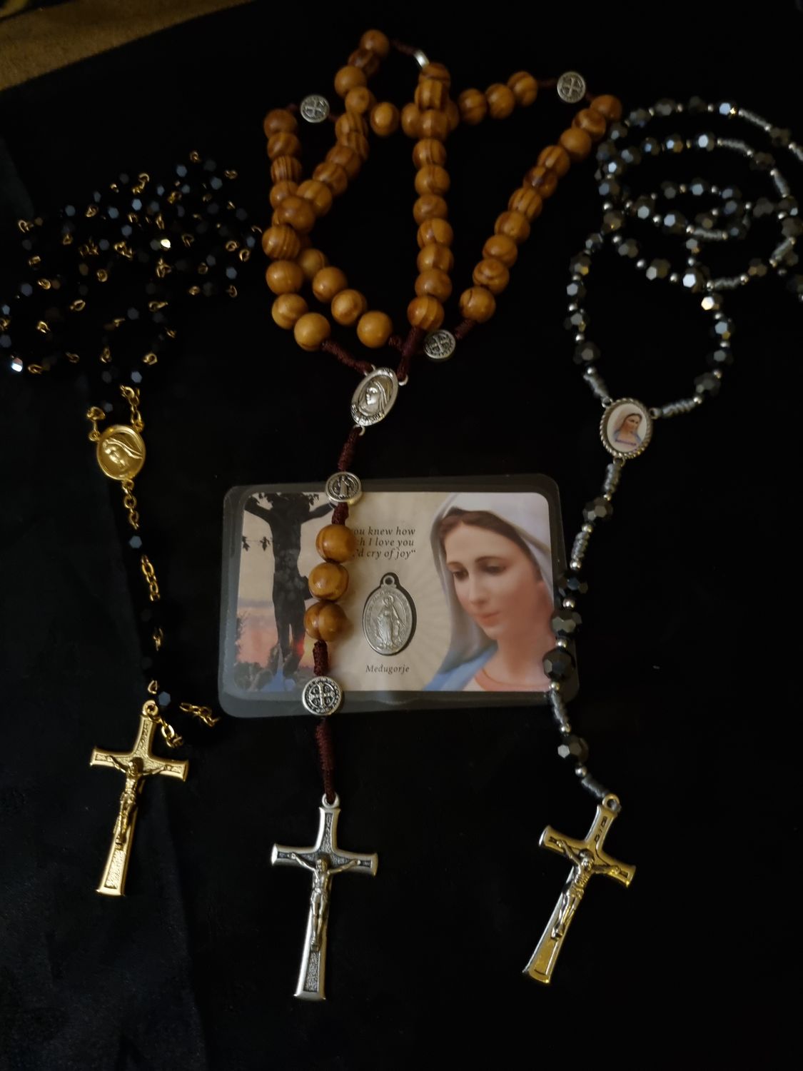 Blessed Silver Rosary Beads from Medjigore
