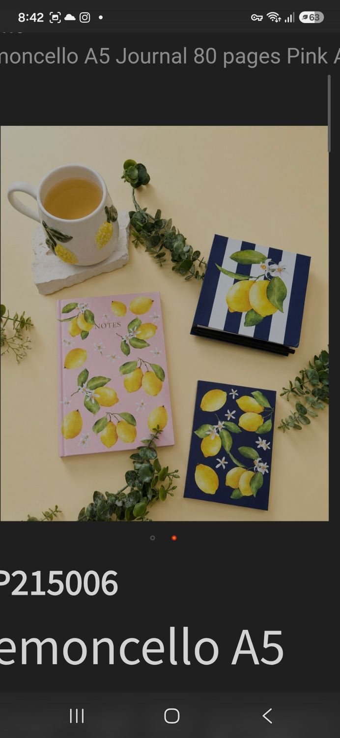 Limoncello A5 Pink Journal 80 pages