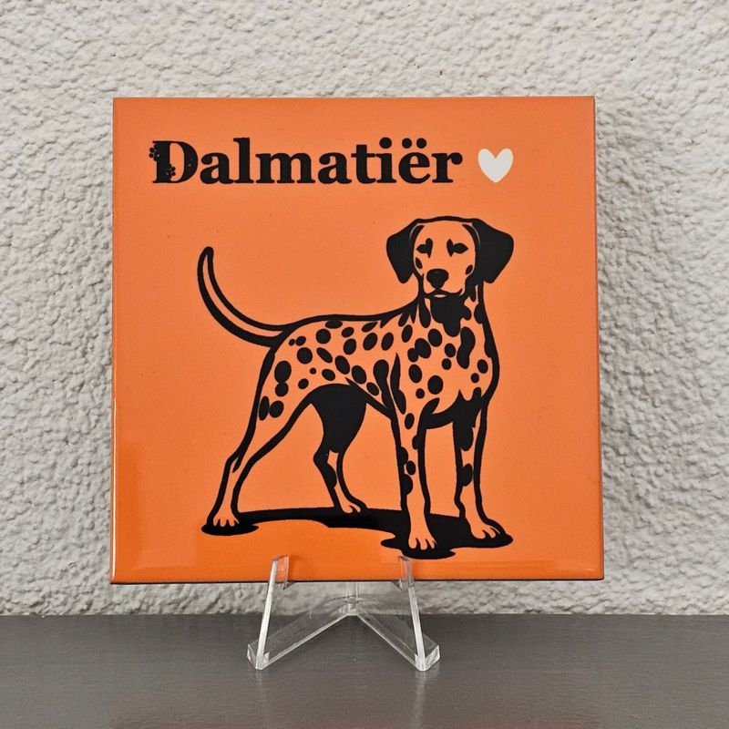 tegeltje Dalmatiër - oranje