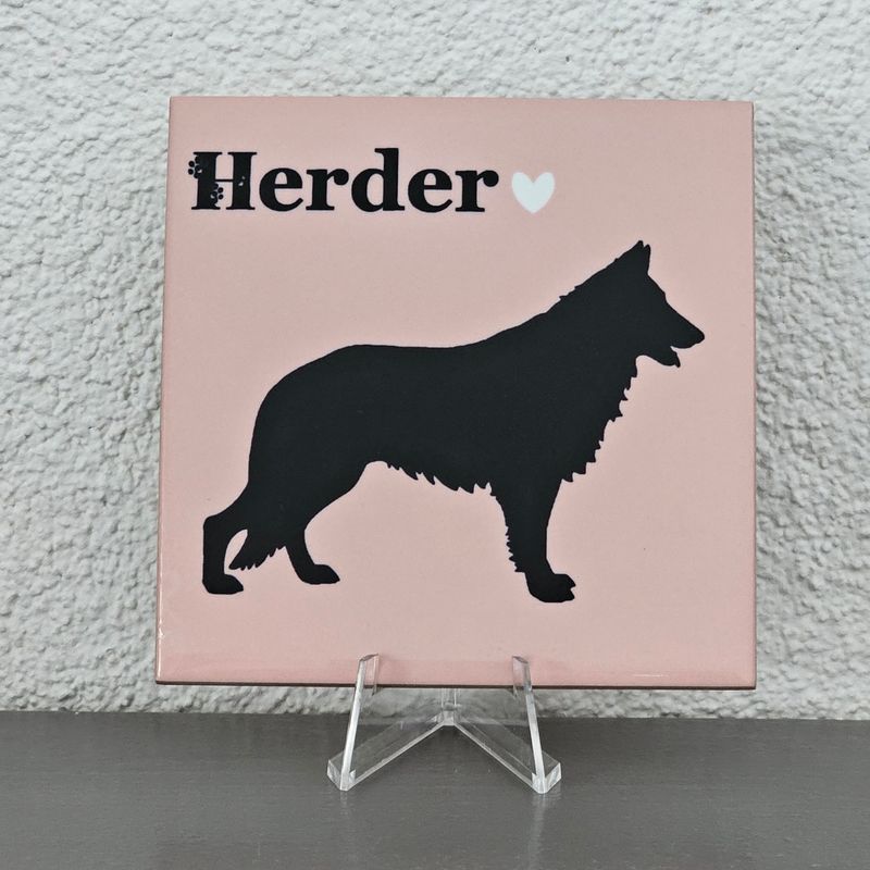 tegeltje Herder - zacht roze