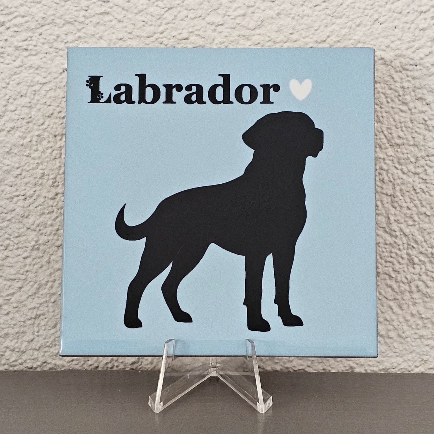 tegeltje Labrador - licht blauw
