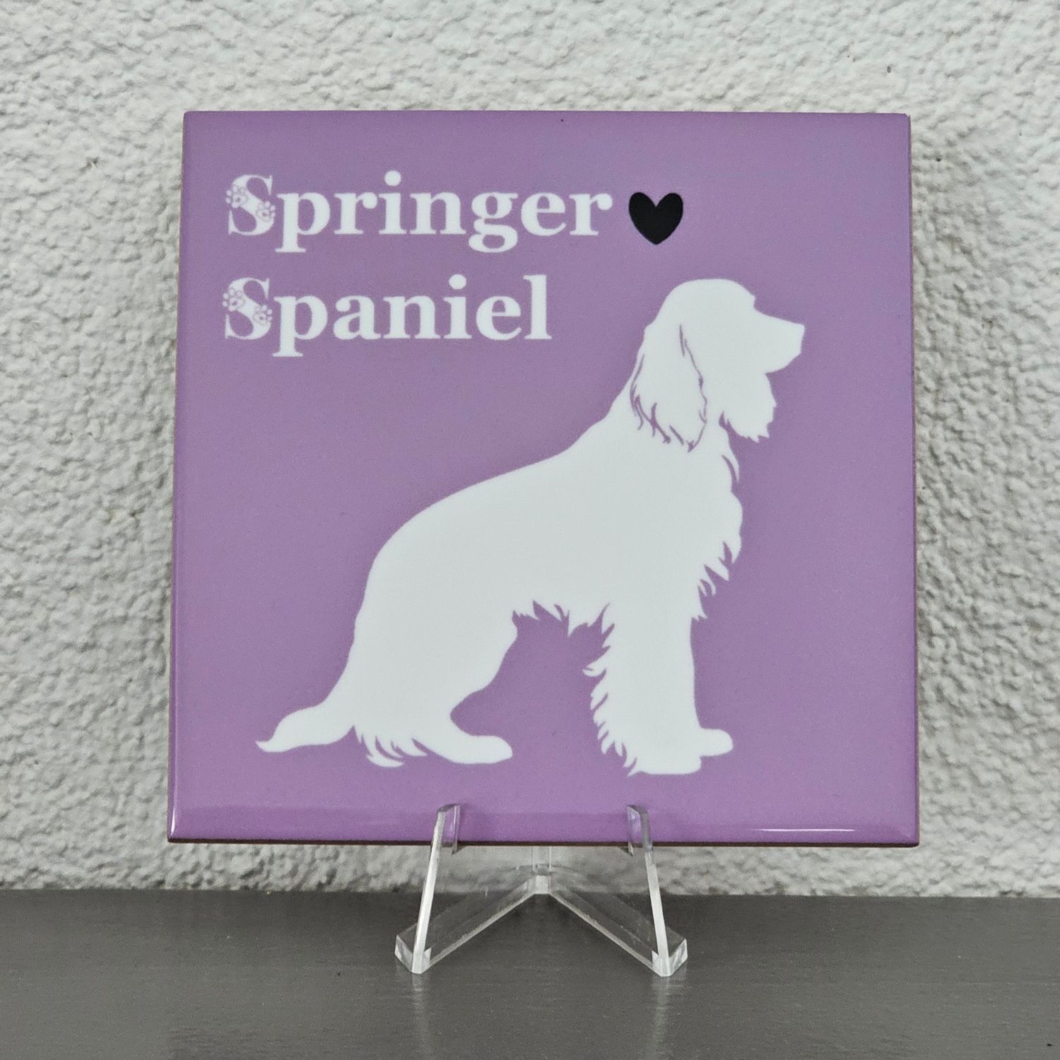 tegeltje Springer Spaniel - lila