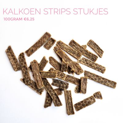 Kalkoen strips stukjes