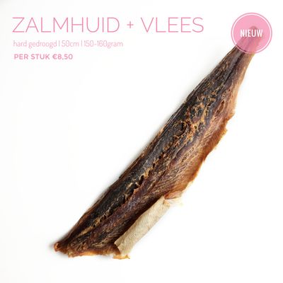 Zalmhuid + vlees (hard) 150-160gram