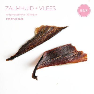 Zalmhuid + vlees (hard) 30-40gram