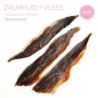 Zalmhuid + vlees (hard) 80-90gram Zalmhuid + vlees (hard) 80-90gram