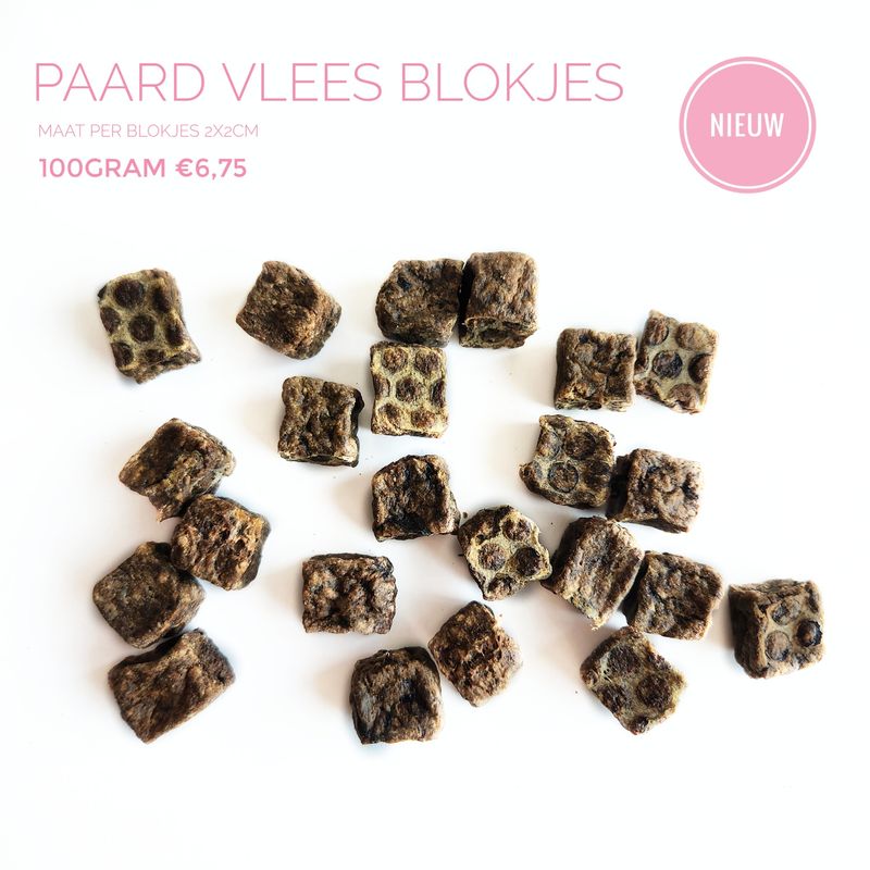 Paard vlees blokjes