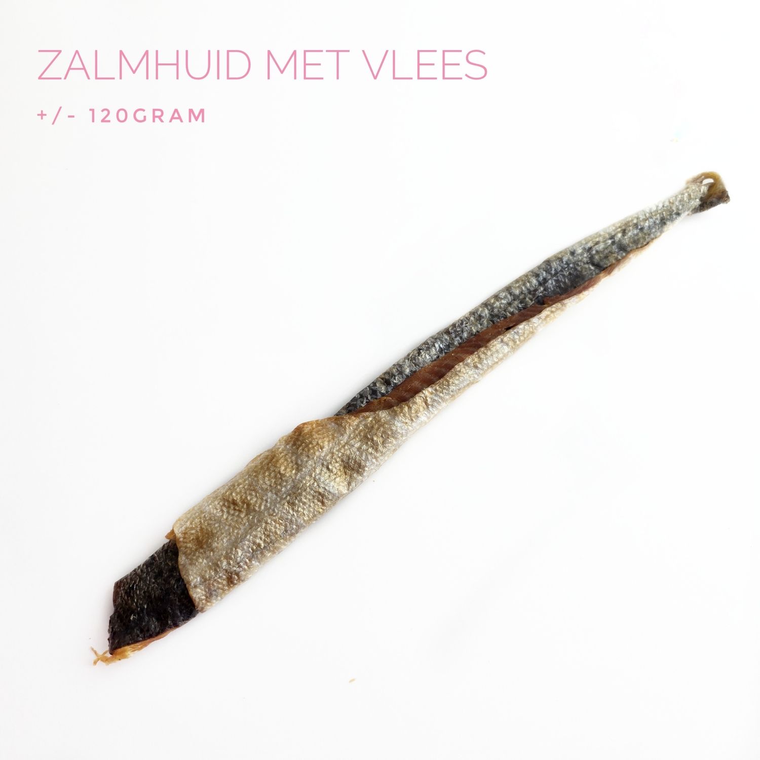 Zalmhuid met vlees 120 gram