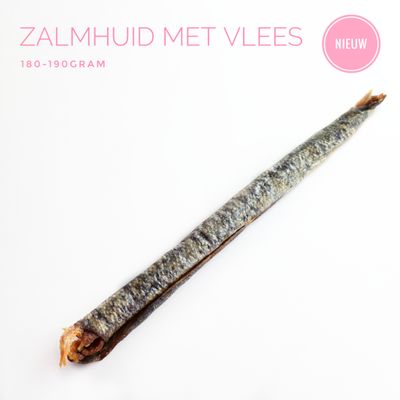 Zalmhuid met vlees 180-190 gram Zalmhuid met vlees 180-190 gram