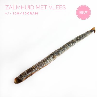 Zalmhuid met vlees 100-110 gram Zalmhuid met vlees 100-110 gram