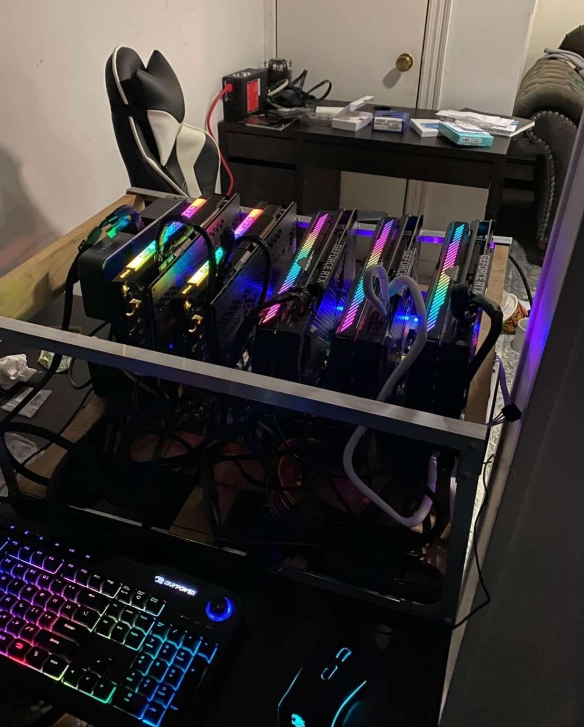 PLATFORMA MINERA 5X RTX 3070