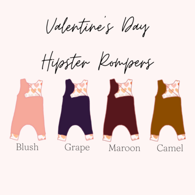 PRE-ORDER Valentine's Day Hipster Rompers
