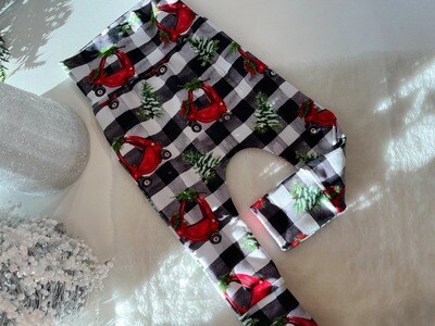 Plaid Christmas Waggon Grow with me Joggers