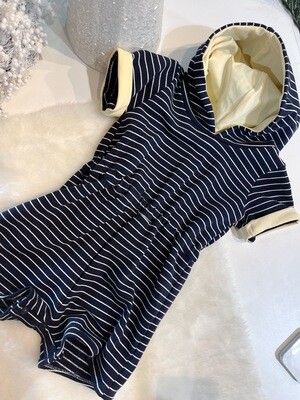 Navy and White Stripe with Yellow Accents - Joelle jumper