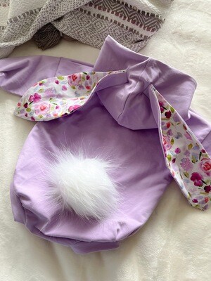 Lilac French Terry Bunny Romper