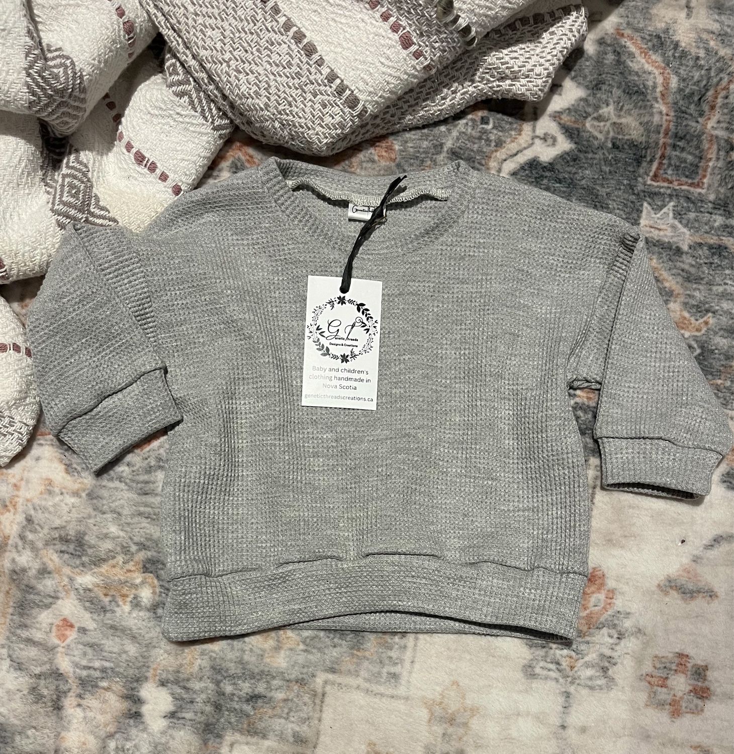 Light Grey Waffle Crewneck