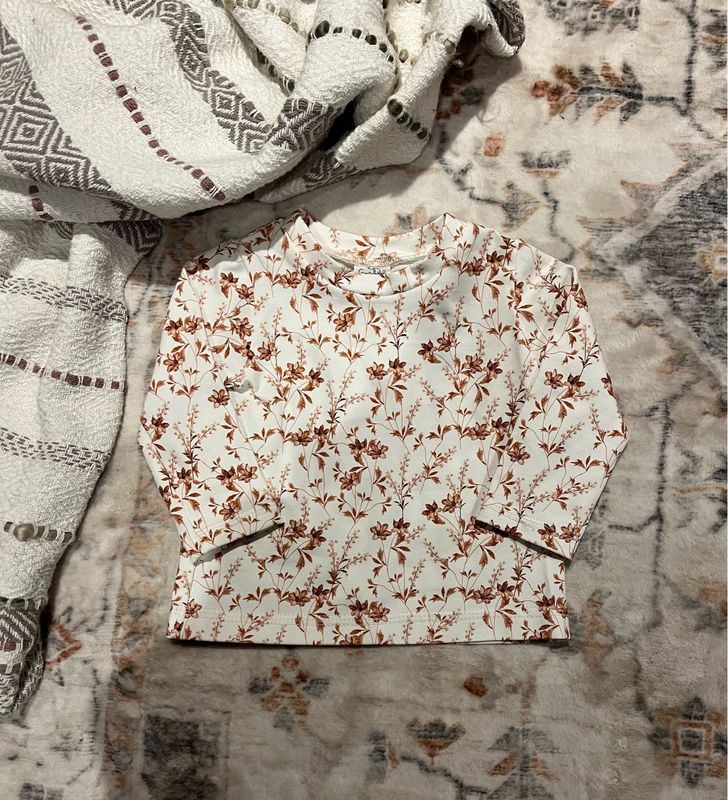Neutral Floral Long-sleeve