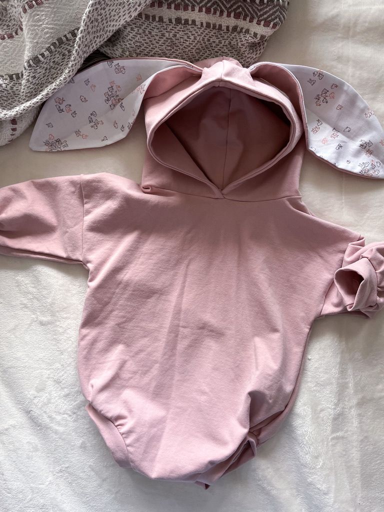 Blush Bunny Romper - Baby Bunnies Inner Ear