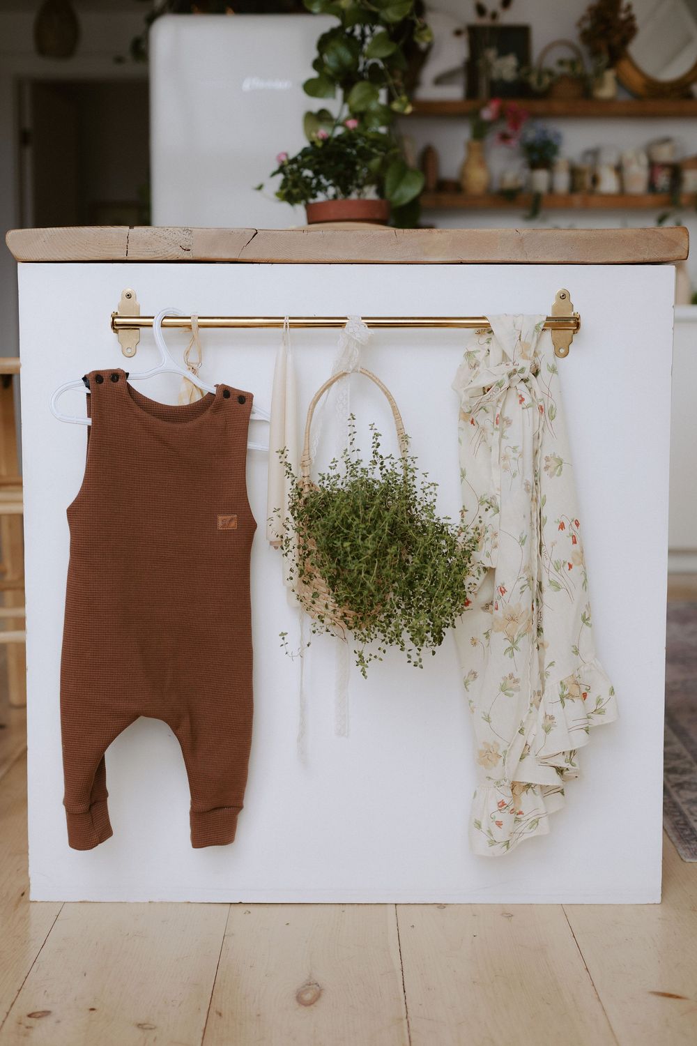 Waffle Knit Hipster Romper - Brown