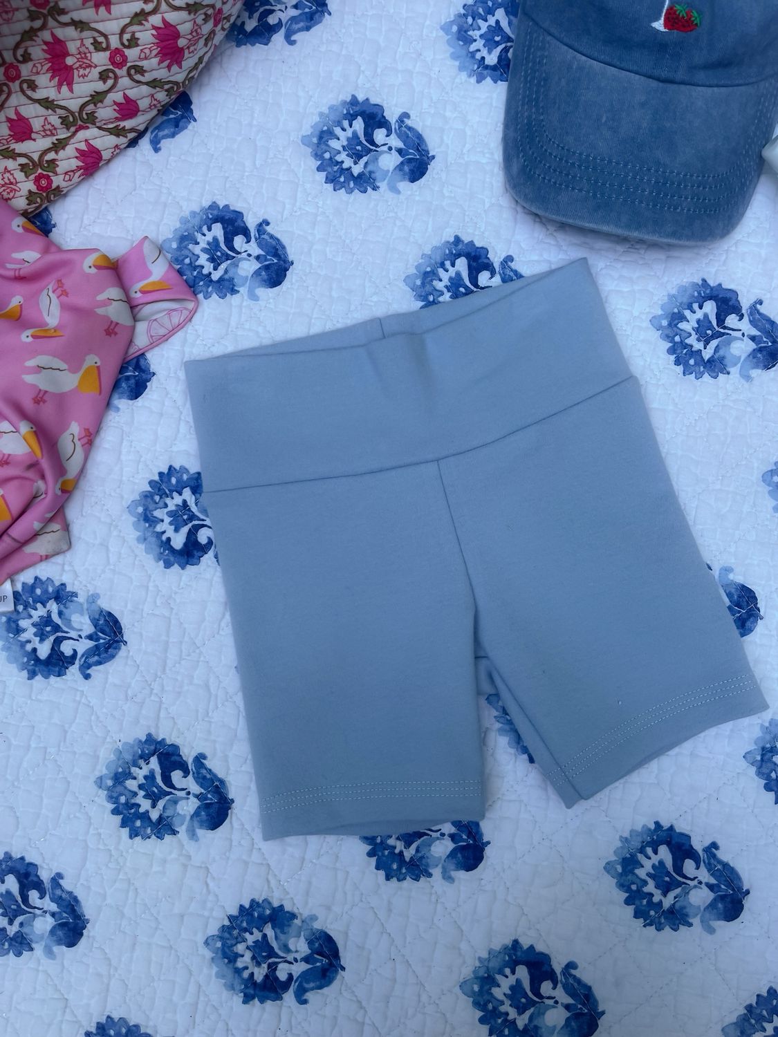 Tidal Bike Shorts - Baby Blue Cozy