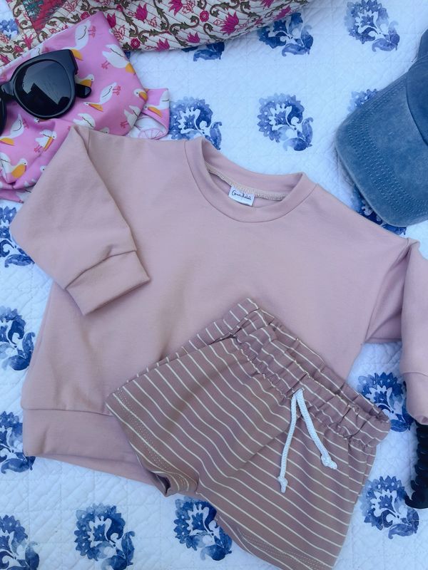 Drift Oversized Crewneck - Rose Pink Fluff