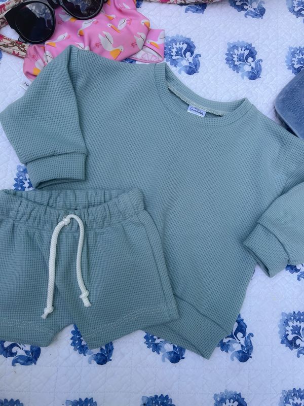 Drift Oversized Crewneck - Sage Waffle