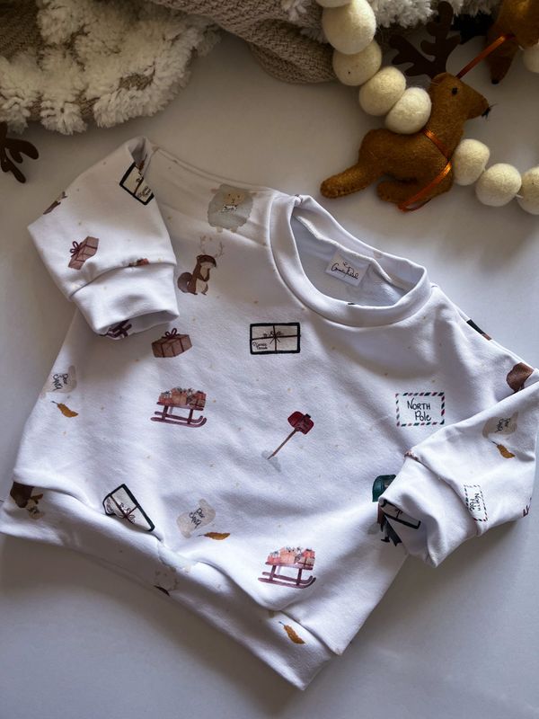 Letters to Santa Crewneck *Hand drawn print*