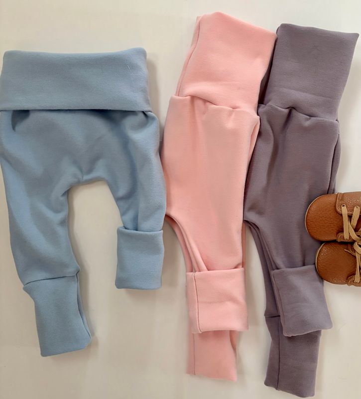 Grow with me Joggers - Baby Blue Cozy Collection