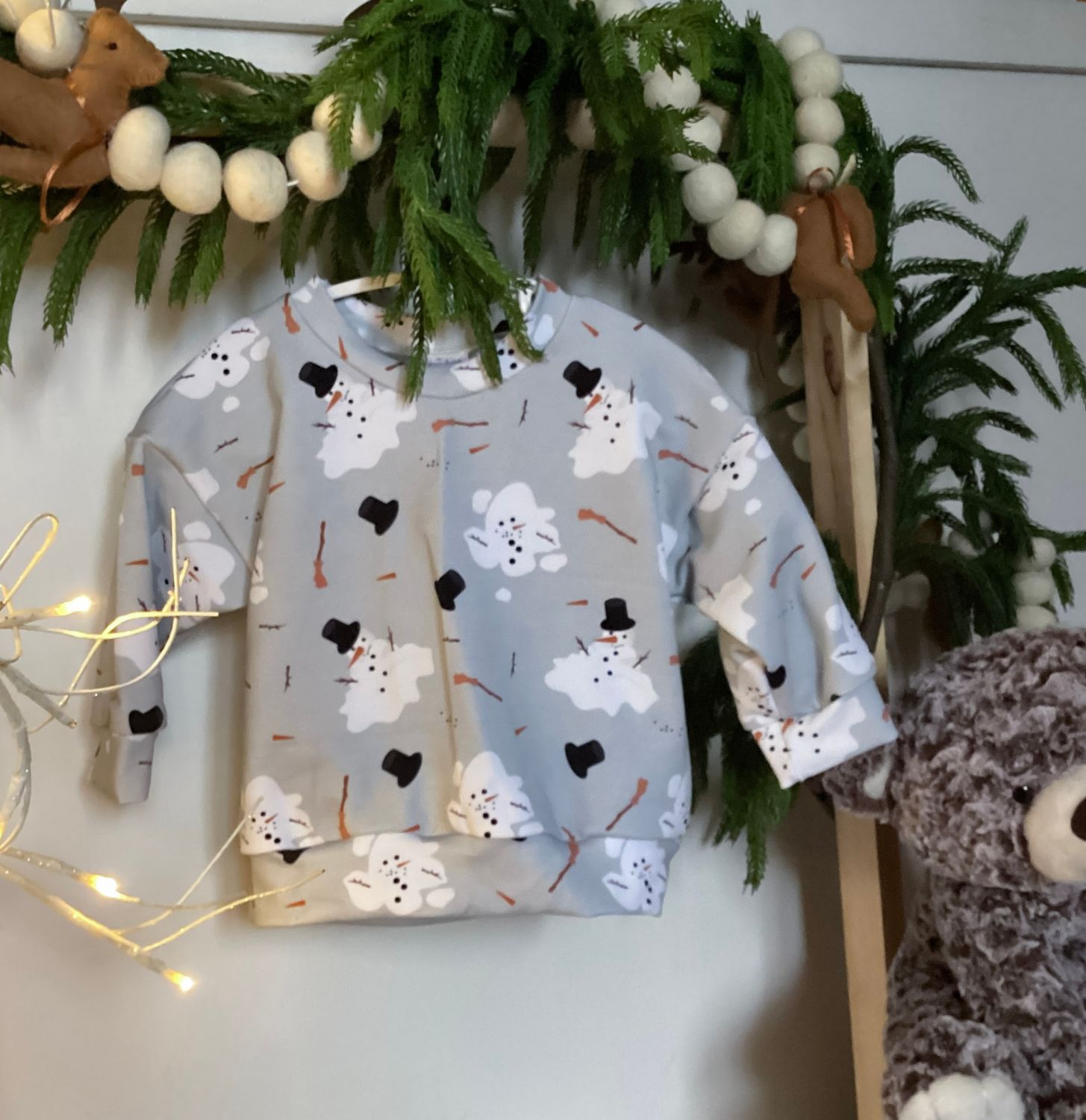 Melted Snowman *Hand drawn print*