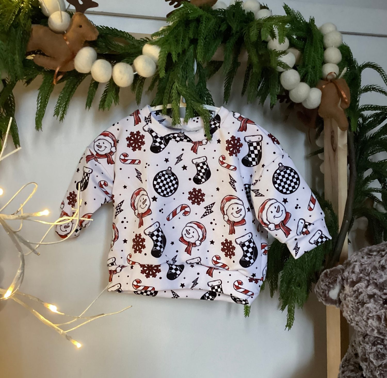 Red and Black Christmas Crewneck