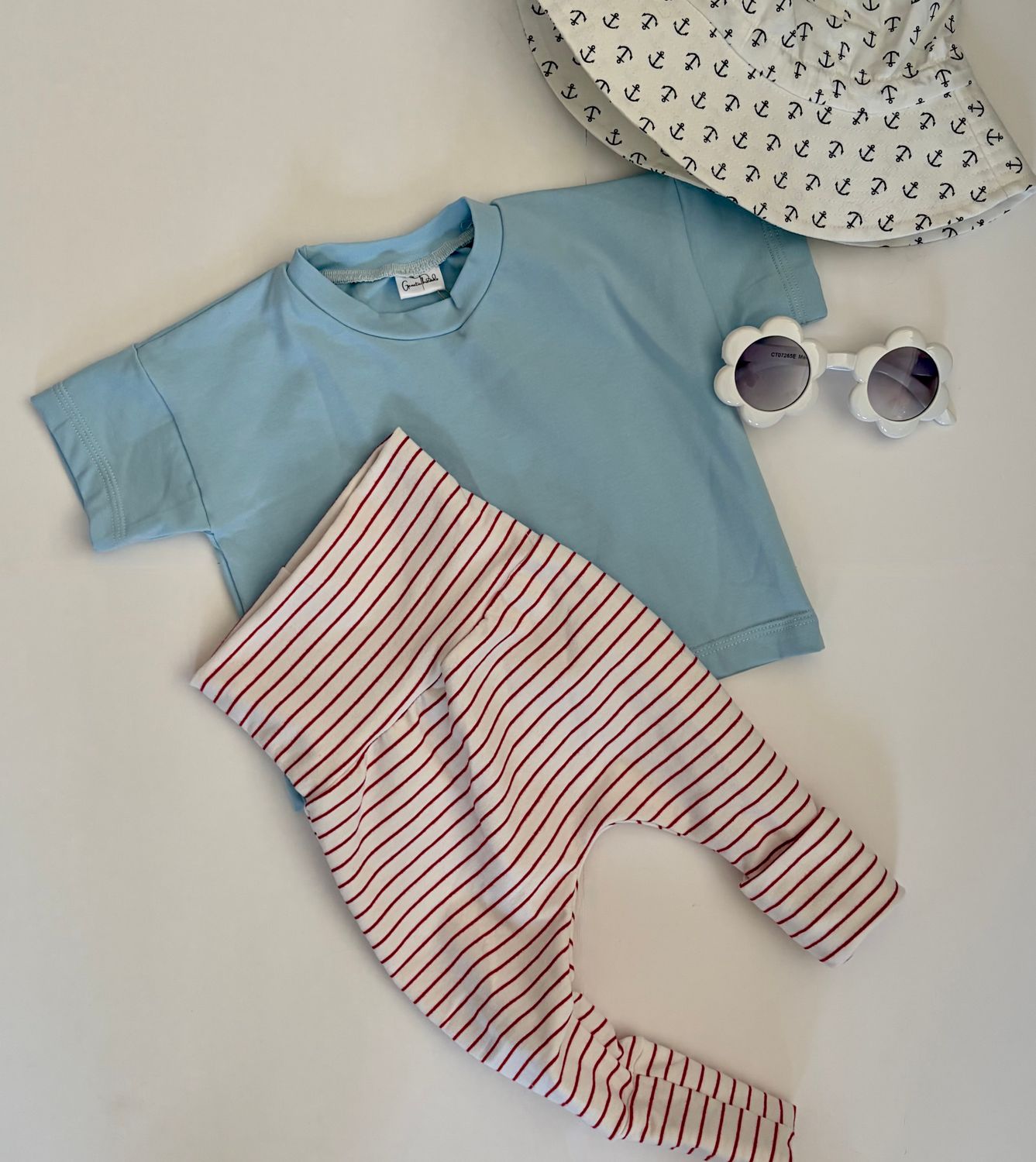 Grow with me Joggers - Red and White Stripe
