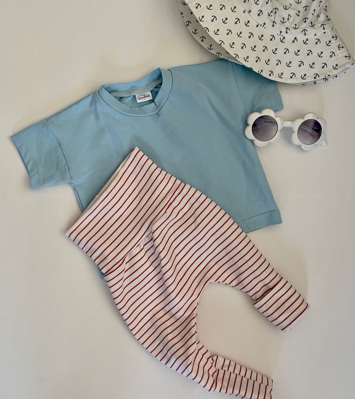 Grow with me Joggers - Red and White Stripe