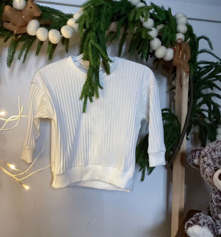 White Rib Crewneck