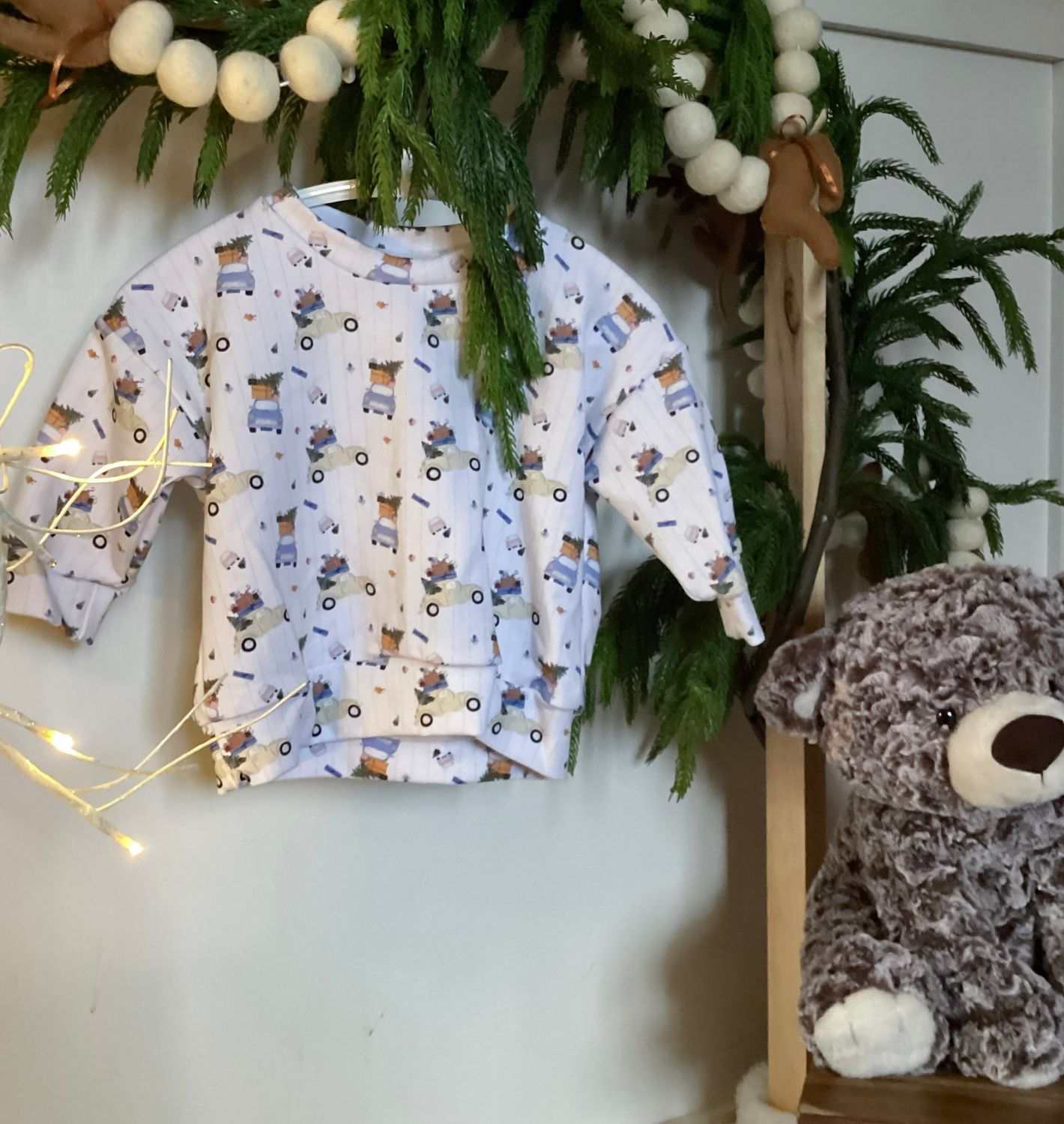 Christmas Cars and Packages Crewneck *Hand drawn print*