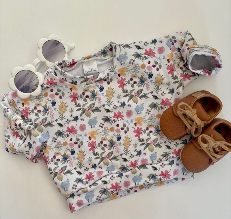 Summer Floral Custom Print Crewneck