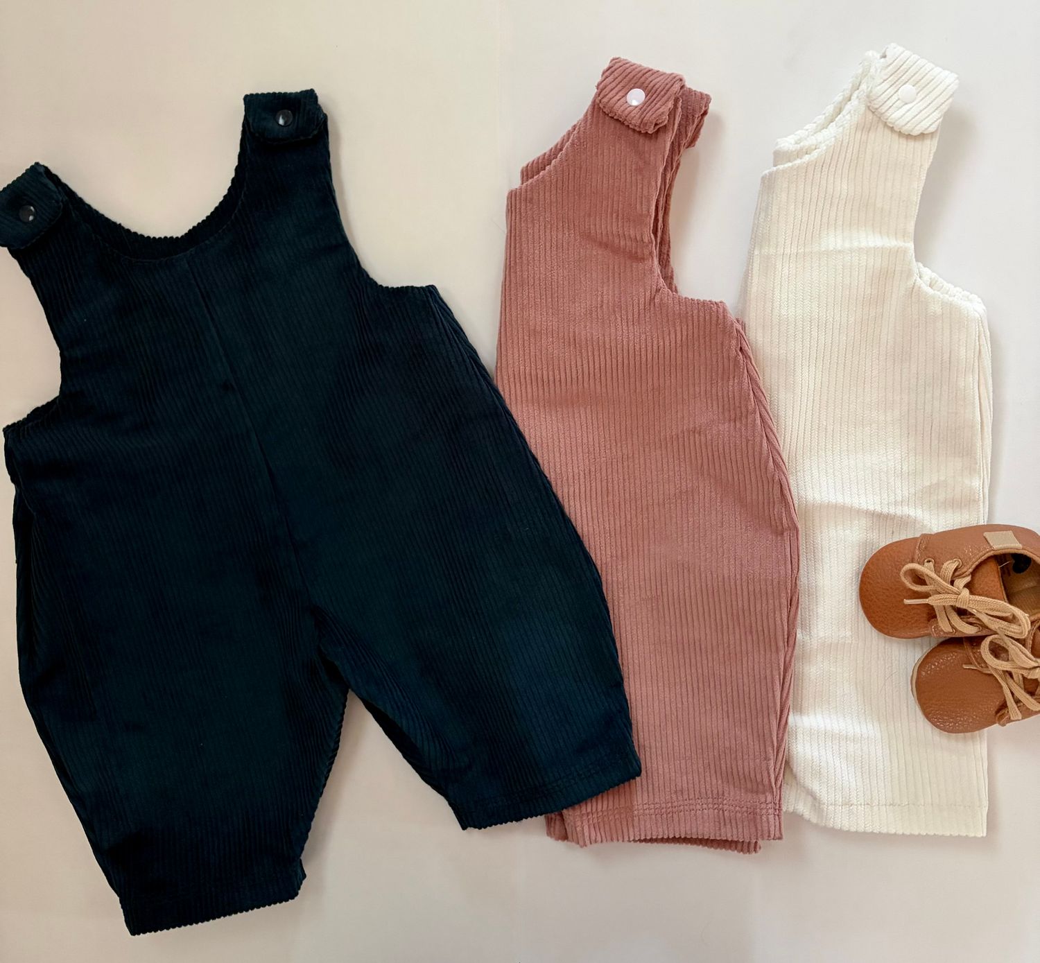 Dark Teal Corduroy Barrel Overalls