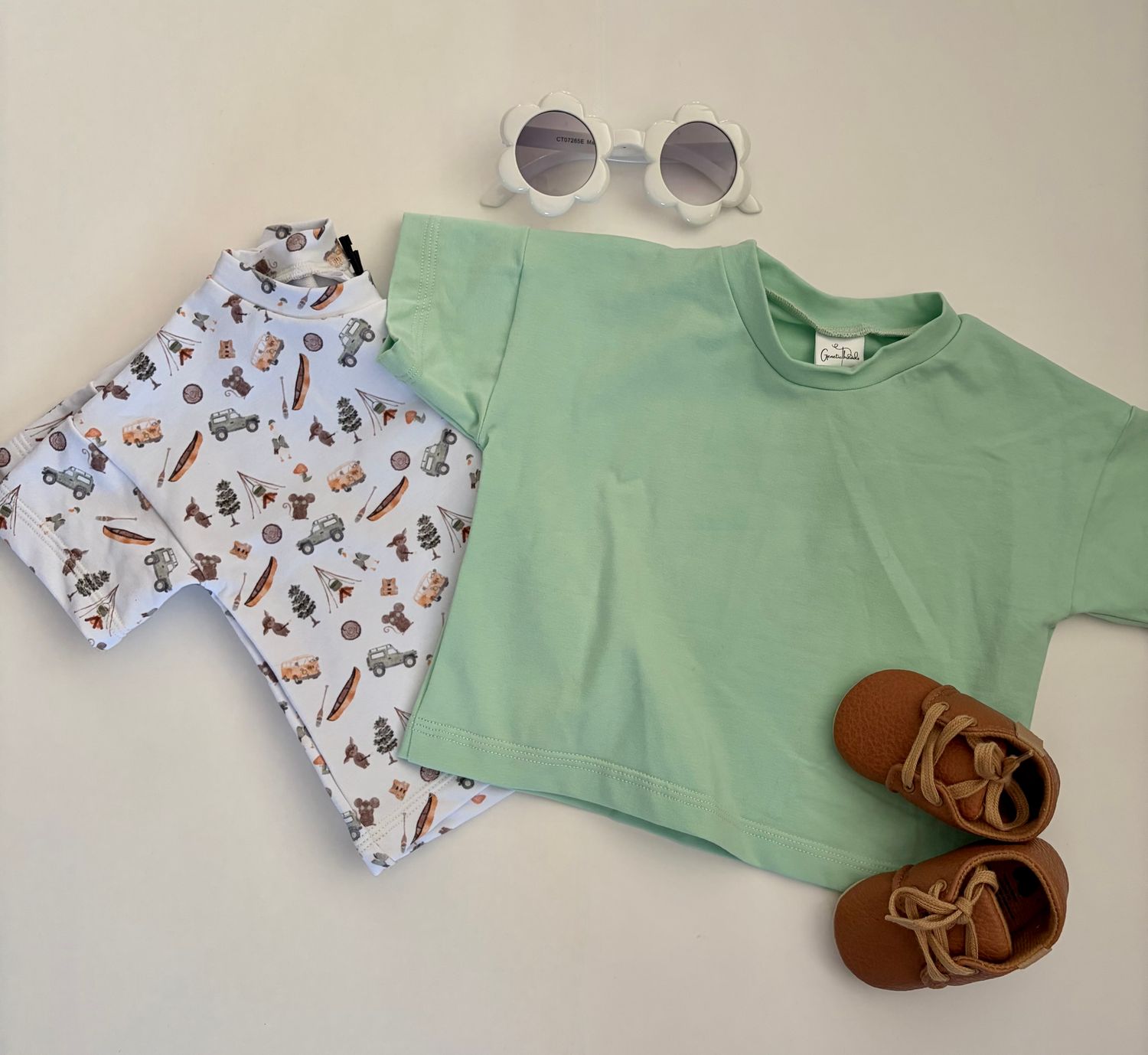 Coastal Breeze Oversized Tee - Mint Green Solid