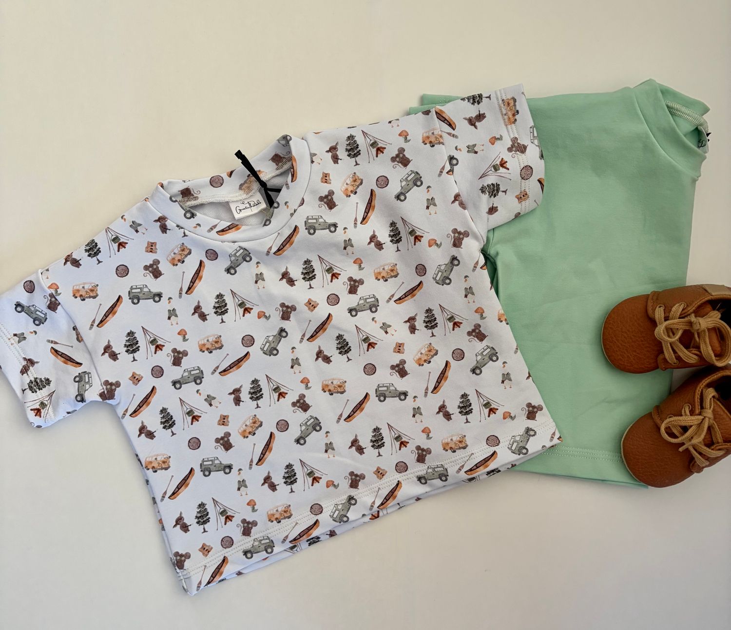 Coastal Breeze Oversized Tee - Custom Adventure Print
