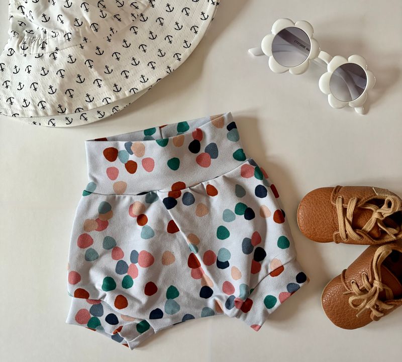 0-3 months Coastal Breeze Summer Bummies - Colourful dots
