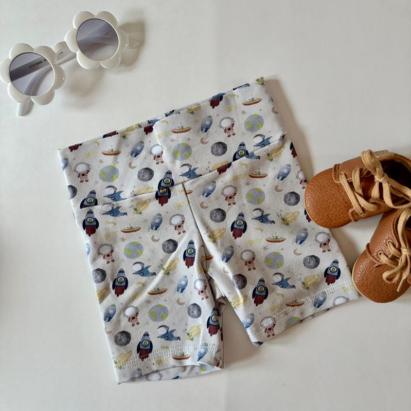 Tidal Bike Shorts - Space Adventure Custom Print