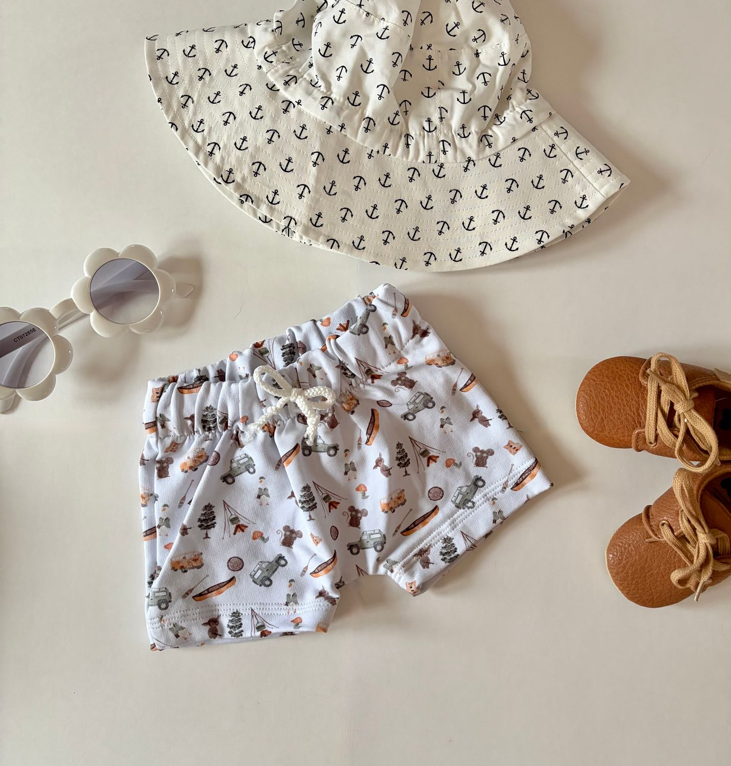 Coastal Breeze Summer Shorts - Adventure Custom Print